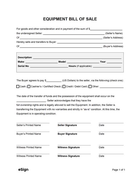 skid steer bill of sale|purchase agreement for farm equipment.